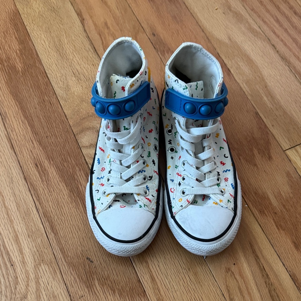 Converse Kids' Sneakers with Blue Strap and Multicolor Print